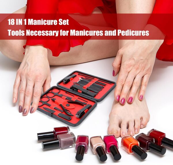 Manicure Set-Stainless Steel Nail Care Set-Professional Ingrown Toenail Clipper Grooming Tool-Pedicure Kit & Toe Nail Cutter-Thick Nail Scissors Toiletries with Cuticle Trimmer