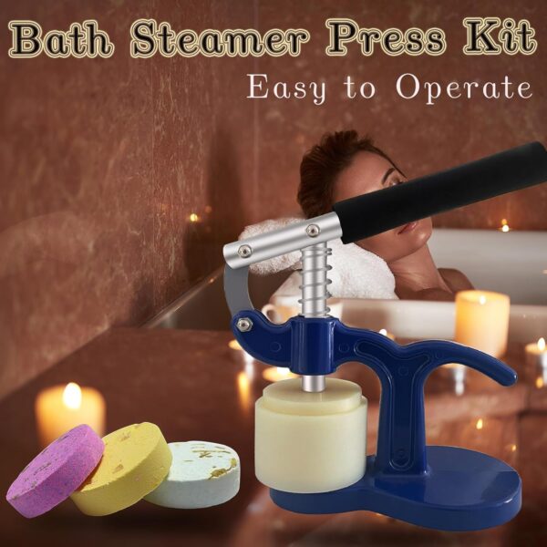 Medonala Bath Salt Steam Press Machine with a Set of Molds，DIY for Bath Bomb,Shower Steamer Maker,Bath Steamer Kit,Shower Tablets Steamer Press