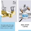 Hapilife Bathroom Bath Taps with Shower Attachment Mixers Chrome Brass Bath and Shower Taps