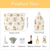 Ptwola 3pcs Small Makeup Bag for Purse, Mini Portable Printed Cosmetic Bags Waterproof No Zipper Self-Closing Travel Storage Pouch for Headphones Jewelry Coin Lipstick