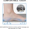 Loofah Shower Mat, Bath Mat Non Slip, Anti Mould Shower Mats for Inside Shower, 60 x 40 cm Shower Mats with Drain, Washable Bath Mats for Bathroom Floor, PVC Bathtub Mat for Elderly, Quick Dry (Grey)