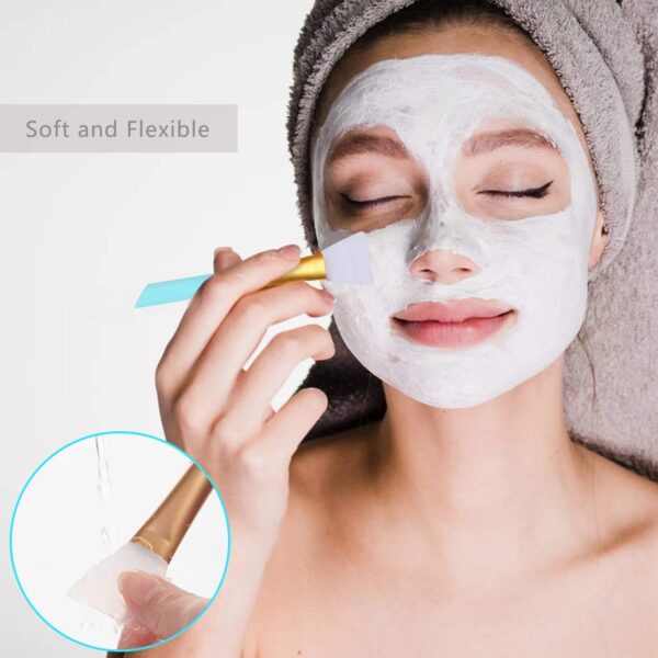 OBSCYON 6PCS Silicone Face Scrubber Kit, Manual Facial Cleansing Brush,Face Mask Brush, Exfoliating Lip Brush for Skin Care
