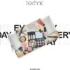 Technic Cosmetic Bag Set - Full Make Up Kit - 14 Mini Essentials for Eyes, Lips, Face & Nails In a Portable Storage Bag - Perfect For Overnight Trips and Holidays - Vegan and Cruelty Free