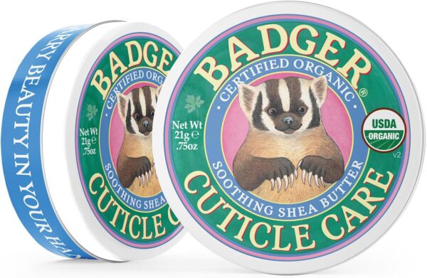 Badger Mini Cuticle Care, For Strong Healthy Nail Growth, With Soothing Shea Butter, Rosemary Fragrance, 21g