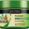 71yA4GNzFlL._AC_SL1500_.jpg John Frieda Detox & Repair Masque 250 ml, Intensive Deep Conditioner for Dry, Stressed and Damaged Hair, Nourishing Hair Mask with Cannabis Sativa Seed Oil and Avocado