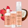 SheaMoisture Coconut & Hibiscus Hair Care Bundle – Curl Enhancing Smoothie, Curl & Style Milk + Frizz Free Curl Mousse (3 Piece Set)