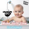 Baby Bath Shower Head Bath Toys for Toddlers 6 month Bubble Bath Shower Kids Toys Control Water Flow from 2 Trunk Knobs for Maximum Fun in Tub or Sink for Infants Great Gift for Newborn Babies(Blue)