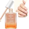 Modelones Nail Care 8 in one Ridge Filling Strengthener Treatment, Nail Polish Strengthener for Damaged and Weak Nails, Nail Hardener Extra Strong and Growth Smoothing Glitter Nude Nail Varnish 15ml