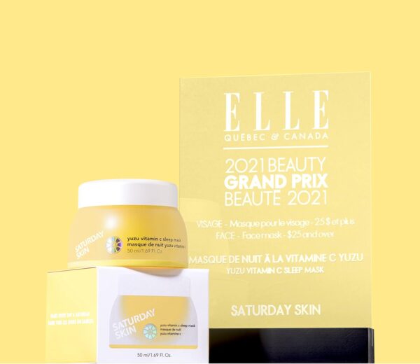 Saturday Skin Yuzu Vitamin C Sleep Overnight Face Mask Skin Care Retinol Niacinamide Face Moisturizer Brightening Sleeping Mask, Korean Skin Care, Vegan Smooth Skin and Reduce Wrinkles