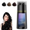 Hair Dye Shampoo, Instant Natural Hair Color for Gray Hair Coverage, Haircare & Color Treatment for Women & Men, Long-Lasting Gray Coverage Shampoo for All Hair Types (Black, 200ML)