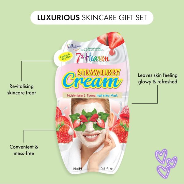 7th Heaven Moisturising Face Masks Set (Pack of 5) Nourishing and Hydrating Face Mask Skincare Set - Genuine 7th Heaven Face Masks Skincare