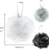 Lifeforce Shower Puff Loofah 60g/ PCS, Shower Exfoliating Bath Sponge for Adults, Comfortable and Soft Mesh Bath Loofah Body Exfoliating Bath Sponge, Luxurious Classic Colours(Set of 3)