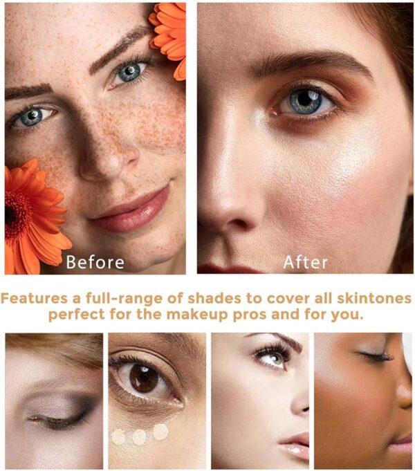Colour Changing Foundation, TLM Flawless Color Changing Warm Skin Tone Foundation for Mature Skin, Waterproof Naturally Blends Moisturizing Foundation Makeup Base Nude Concealer Full Coverage SPF 15