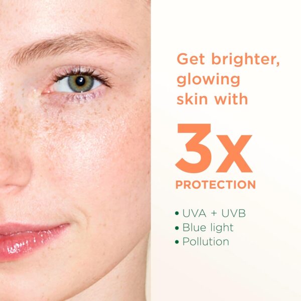 Simple Protect 'N' Glow Triple Protect Moisturiser SPF 30 3x protection against UVA & UVB rays, blue light and pollution all-day hydrating face cream 40 ml