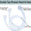 Home Flair Portable Shower | Push On Tap Shower Head and Hose | Shower Attachment for Bath Taps | | Dog Shower | Camping Shower (1.5M Long Will Fit a 2cm Wide Hot & Cold Tap)