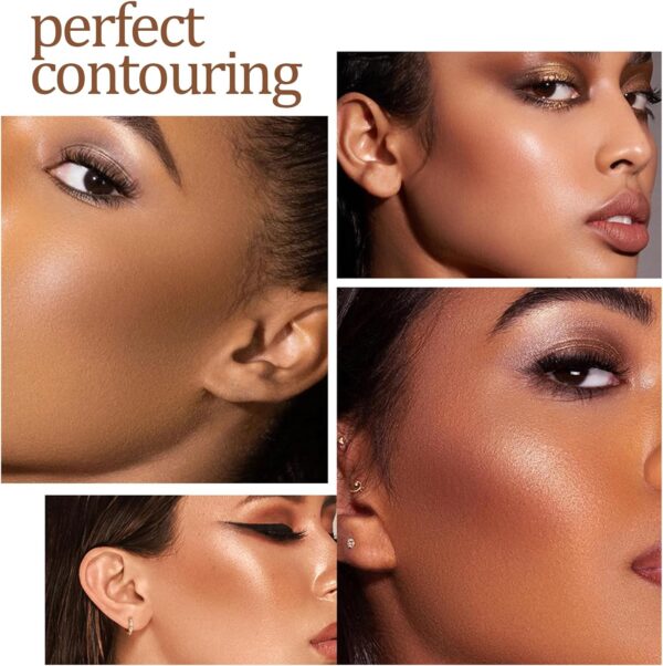OKAQEE Bronzer Contour Stick - Cream Wand- Liquid With Cushion Applicator - Smooth Natural Matte Finish Wand - Beauty Products Makeup Effect (Caramel Tan)