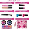 Playkidiz My First Princess Make Up Kit – Kids Washable Makeup Set for Girls – Non-Toxic Pretend Play Cosmetic Beauty Toy Set with Bag – Party Set for Girls, Birthday, Halloween & Dress Up