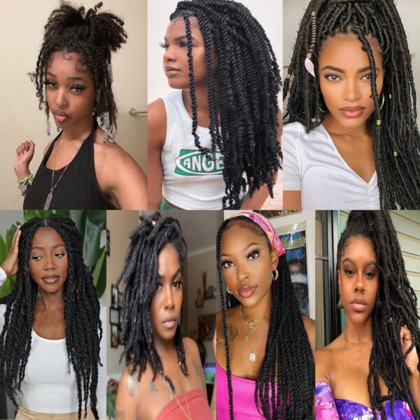 Mscat 10 Inch 3 Bundles Afro Kinky Curly Braiding Bulk Women Hair For Spring Twist Hair Natural Black Afro Kinkys Bulk Hair Synthetic For Dreadlocks Extensions Repair Locs Springy Twists 30g/pack(1B#)