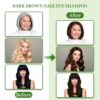 Hair Dye Shampoo 3 in 1 for Gray Hair Coverage, Herbal Ingredients Natural Shampoo Hair Dye for Women & Men/Ammonia-Free 520ml(Dark Brown)
