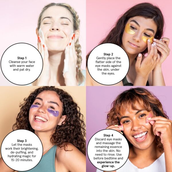 grace & stella Under Eye Gel Patches - Purple, 6 Pairs - Retinol Under Eye Patches - Gel Eye Masks for Puffy Eyes and Dark Circles - Dermatologist Tested Under Eye Masks - Vegan Eye Masks Skincare