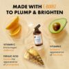 Vitamin C Face Serum - Hyaluronic Acid, Retinol, & Vit E - Anti Aging Facial Brightening Serum for Skin Care - Timeless Pure Vitamin C Serum for Face Dark Spots, Vit C Serum Oil, Face Serum for Women