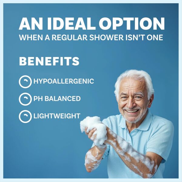 Scrubzz Disposable Bed Bath Wipes 25 Pack for Elderly Travel Camping Single Use Shampoo Shower Rinse Free