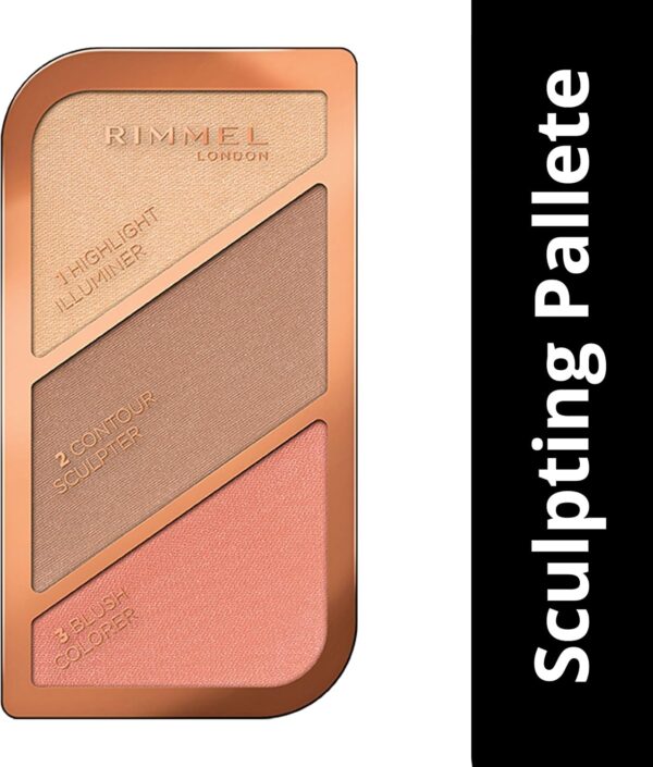 81-bGjWYo5L._AC_SL1500_.jpg Rimmel London Sculpting Highlighter Palette 3-tone, Coral Glow, 18.5 g