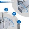 81-nED-iKWL._AC_SL1500_.jpg Biubiubath Thermostatic Shower Mixer, Anti-Scald Exposed Mixer Shower,Height Adjustable Riser Rail Kit, Square Handheld & 8 inches (200mm) Overhead Rainfall Shower,Chrome Silver