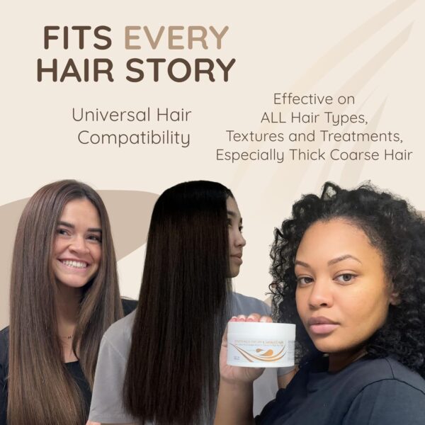 Vitamins Hair Mask Keratin Treatment - Biotin Castor and Coconut Oil Deep Conditioner for Thick Coarse Hair - Protein Repair Product for Coloured Dry Damaged Curly Wavy & Straight Locks