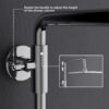MORADO Thermostatic Shower Set,Adjustable Height Thermostatic Shower System, Shower Bar Set with Rainfall Shower Head and 3-Functions Hand Shower,Chrome Plated, Square Shape
