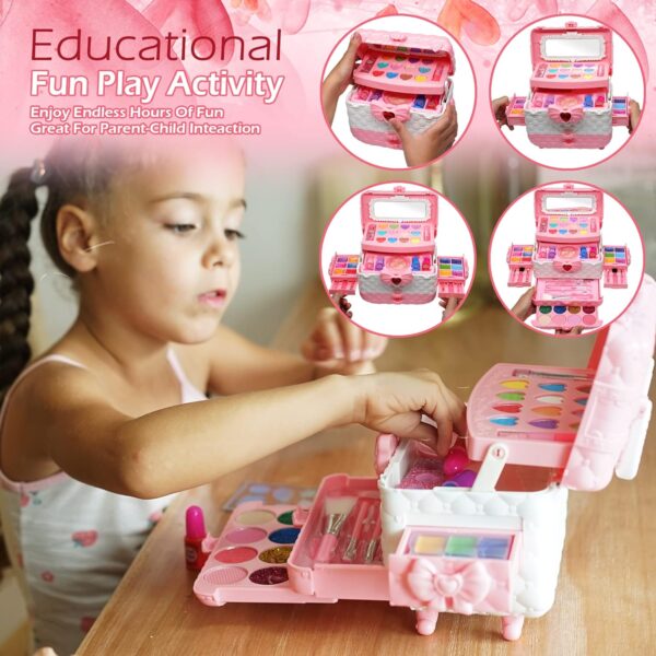 EVACOK Kids Makeup Sets For Girls - Children Makeup Sets For Girls Washable Make Up Set, Childrens Princess Play Games Toys Presents, Little Girl Birthday Gifts Set For Age4-12 Year Old (EVACOK-11)