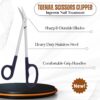 ASM® Extra Long Toe Nail Scissors Clipper Cutters for Thick Nail Arthritis Manicure Pedicure Chiropody Podiatry 7"-7.5" Nail Scissor & Nail File Set for Senior Men and Women Set for Nail Care