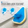 Bathroom Tile Cleaner Telescopic Shower Mop Extendable Bath Cleaning Scrubber Tool (New Telescopic Bathroom Cleaning Kit)
