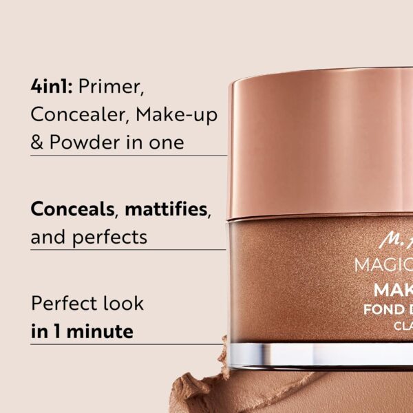 M. Asam Magic Finish Make-Up Mousse Classic (1.01 Fl Oz) – 4in1 Primer, Foundation, Concealer & Powder With Buildable Coverage, Hides Redness And Dark Spots, Vegan, For Light To Medium Skin Tones