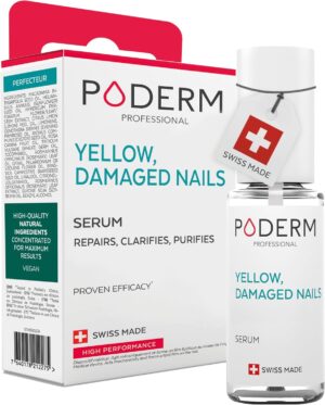 PODERM - Yellow & Damaged Nails - Improves the appearance of the nail - Clarifies, Smooths & Nourishes the nail - 100% Natural Ingredients - Professional hand/foot care | Easy & Fast | Swiss Made