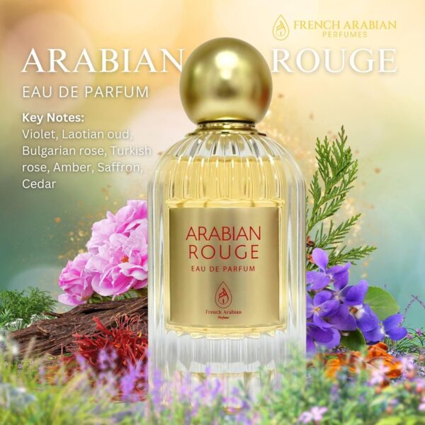Arabian Rouge 540 100ml EDP perfume Fragrance spray Violet, Laotian oud, Bulgarian rose, Turkish rose