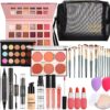 Makeup Sets, Cosmetic Make Up Starter Kit With Storage Bag Portable Travel Make Up Palette Eyeshadow Foundation Lip Gloss for Teenage & Adults(Style B)