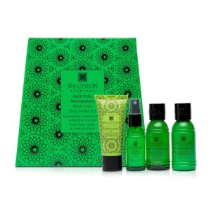 SPA CEYLON Aloe Vera Watergrass Hair Care Discovery Set | Thin, Weak & Fragile Hair Solution Shampoo & Conditioner | Hair Oil | Nourish, Strengthen & Boost Hair Volume