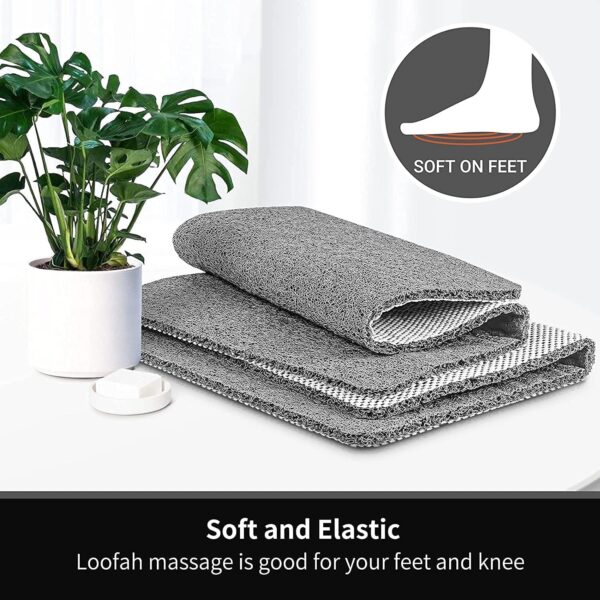 Bingobang Bath Mats Non Slip,Shower Mat Rubber 80x40cm,Extra Soft Anti-Mould, Machine-Washable,For Bathroom Floor,Bathtub(Grey)