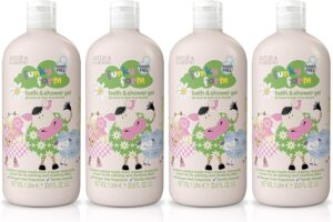 Baylis & Harding Funky Farm Kids Bathtime Bath and Shower Gel 1 Litre, (Pack of 4) - Vegan Friendly