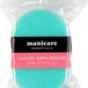 Manicare Luxury Bath Sponge, Shower Body Scrubber, Super Soft Cleaning Sponge, Gentle On The Skin for an All Over Wash, Durable and Long Lasting, Lather and Use with Shower Gel Or Body Wash, Mint