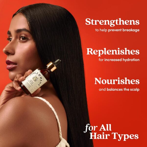 Fable & Mane HoliRoots Hair Oil, Strengthens and Repairs Dry, Damaged Hair and Scalp. Pre Wash Oil Treatment with Amla and Castor Oil (Jumbo)