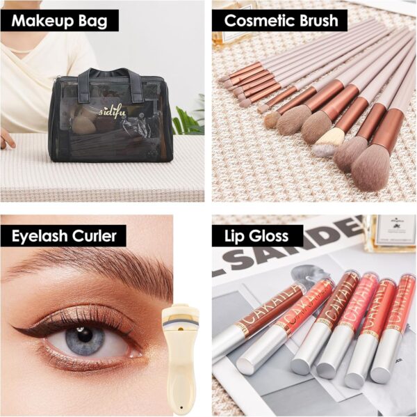 All in One Makeup Kit, Makeup Kit for Women Full Kit, Travel Makeup Kit, Makeup Gift Set for Women, Makeup Essential Bundle Include Foundation Eyeshadow Lipstick Eyebrow Pencil Cosmetic Brush Set