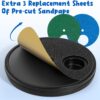 KIKIGOAL Dog Scratch Board for Nails with Snack Box & 3 Replacement Sandpaper Sheets,Dog Nail Grinding Pad for Small & Large Dogs,Puppy Nail Care,Durable Scratch Pad for Indoor Use,Easy Grooming Tool