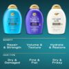OGX Nourishing + Coconut Milk Shampoo & Conditioner Set, Hydrating & Restoring, Moisturizes for Soft Hair After the First Use, Sulfate-Free Surfactants, 2 Items, 2 x 13 fl. Oz