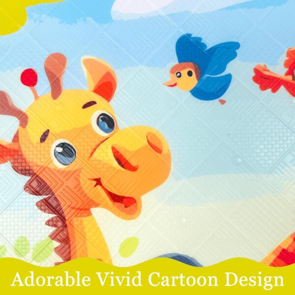 Non-Slip Bath Mat for Toddlers, Cartoon Anti-Slip Bathtub Mat, Safe and Fun Kids Tub Mat, Baby Shower Mat with Cute Design,Perfect for Bathtubs, Showers and Bathroom (Jungle Animals)