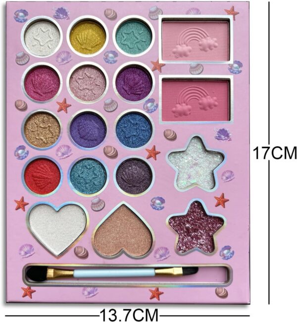MockTota Kids Makeup Sets for Girls, Multi colored Face Paint Kit for Kids,Princess Make Up Kit, Washable Children's Cosmetics Toys, Non-Toxic Makeup Kit Gift Halloween (18 colour)