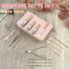 Manicure Set Professional Nail Clippers Kit Pedicure Care Tools with Zipped Bag for Women - 18 in 1 Grooming Tools Kit for Travel & Home（Rose Gold）