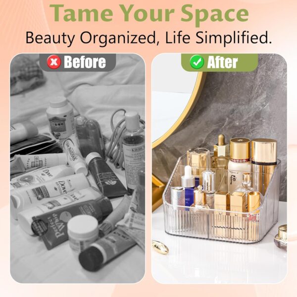 Homeanda Makeup Organiser Storage Compartments, Skin Care Cosmetic Organiser, Makeup Organiser and Storage(transparent)