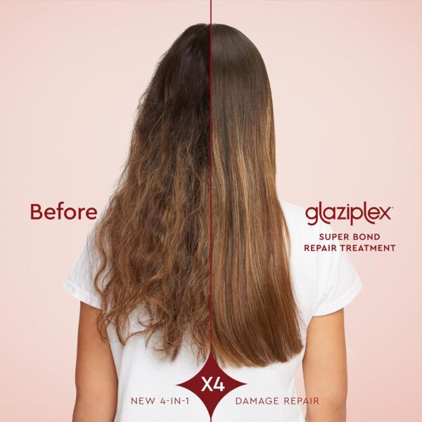 Glaze GlaziPlex Super Bond Repair Treatment, 120ml. 4-in-1 Deep Conditioning Hair Treatment Repairs Heat, Chemical, Colour and Styling Damage. Hair Mask for Dry Damaged Hair Works in 4 Minutes